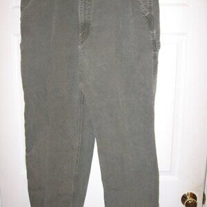 Carhartt Canvas OD Green Work Pants Men's 40 x 30 Dated Nov 2002 Vintage